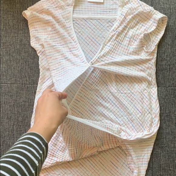 Anthropologie Tops - Maeve Leila Wrapped Rainbow Ribbed Top